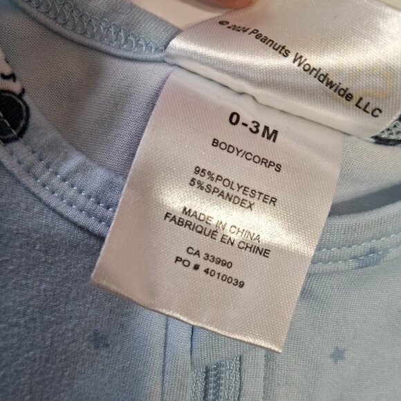 Set of 2 long-sleeved, foot-covered baby pyjamas, Peanuts License - Picture 14 of 15